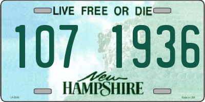 NH license plate 1071936