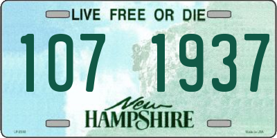 NH license plate 1071937