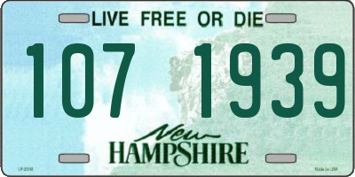 NH license plate 1071939