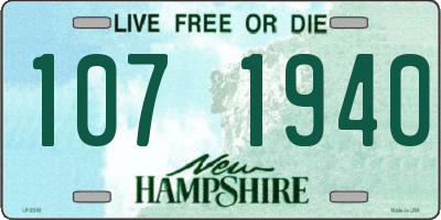 NH license plate 1071940