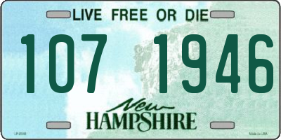 NH license plate 1071946
