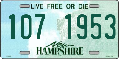 NH license plate 1071953