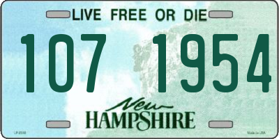 NH license plate 1071954