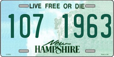 NH license plate 1071963