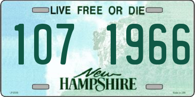 NH license plate 1071966