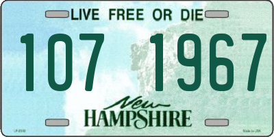 NH license plate 1071967