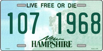 NH license plate 1071968
