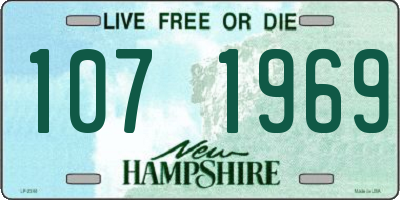 NH license plate 1071969