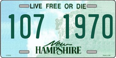 NH license plate 1071970