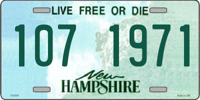 NH license plate 1071971
