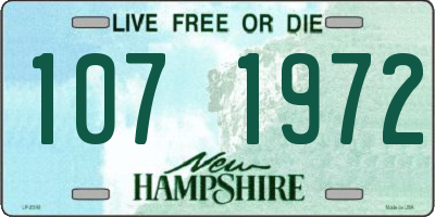 NH license plate 1071972