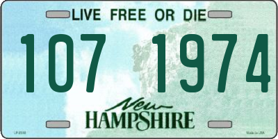 NH license plate 1071974