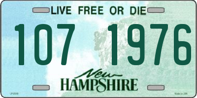 NH license plate 1071976