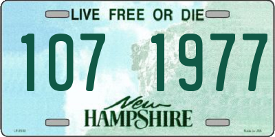 NH license plate 1071977