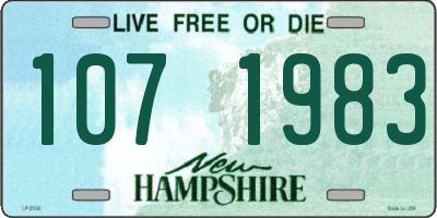 NH license plate 1071983