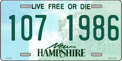 NH license plate 1071986