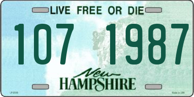 NH license plate 1071987