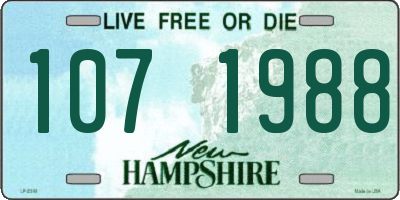 NH license plate 1071988