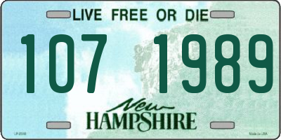 NH license plate 1071989