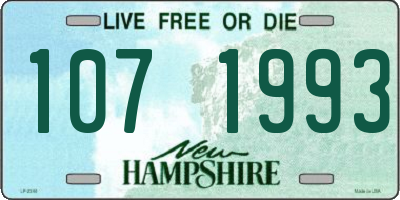 NH license plate 1071993