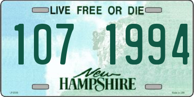 NH license plate 1071994