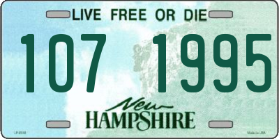 NH license plate 1071995