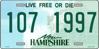 NH license plate 1071997
