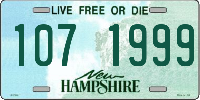NH license plate 1071999
