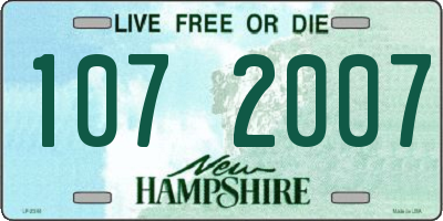 NH license plate 1072007