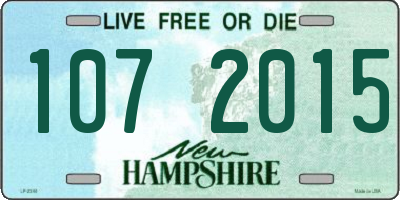 NH license plate 1072015