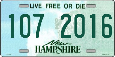 NH license plate 1072016