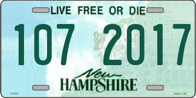 NH license plate 1072017