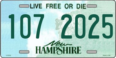 NH license plate 1072025