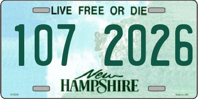 NH license plate 1072026