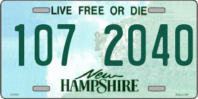 NH license plate 1072040