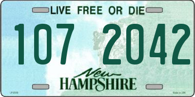 NH license plate 1072042