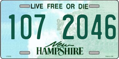 NH license plate 1072046