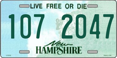 NH license plate 1072047