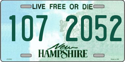 NH license plate 1072052