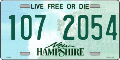 NH license plate 1072054