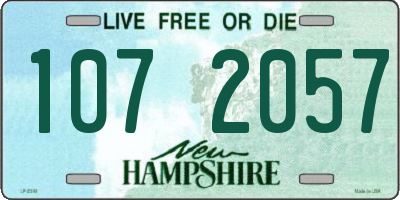 NH license plate 1072057