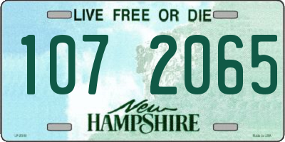 NH license plate 1072065