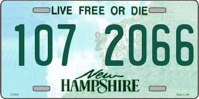 NH license plate 1072066