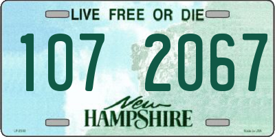 NH license plate 1072067