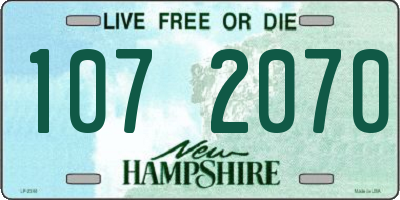 NH license plate 1072070
