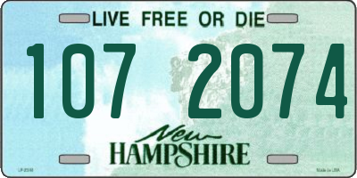 NH license plate 1072074