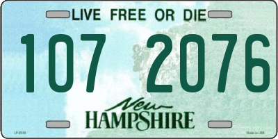 NH license plate 1072076
