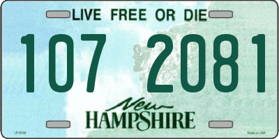 NH license plate 1072081