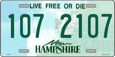 NH license plate 1072107
