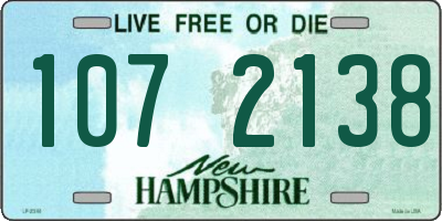 NH license plate 1072138